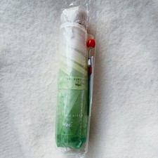 Tabi suru Kissa x Wpc. Folding Vinyl Umbrella Green Cream Soda Design NEW Japan