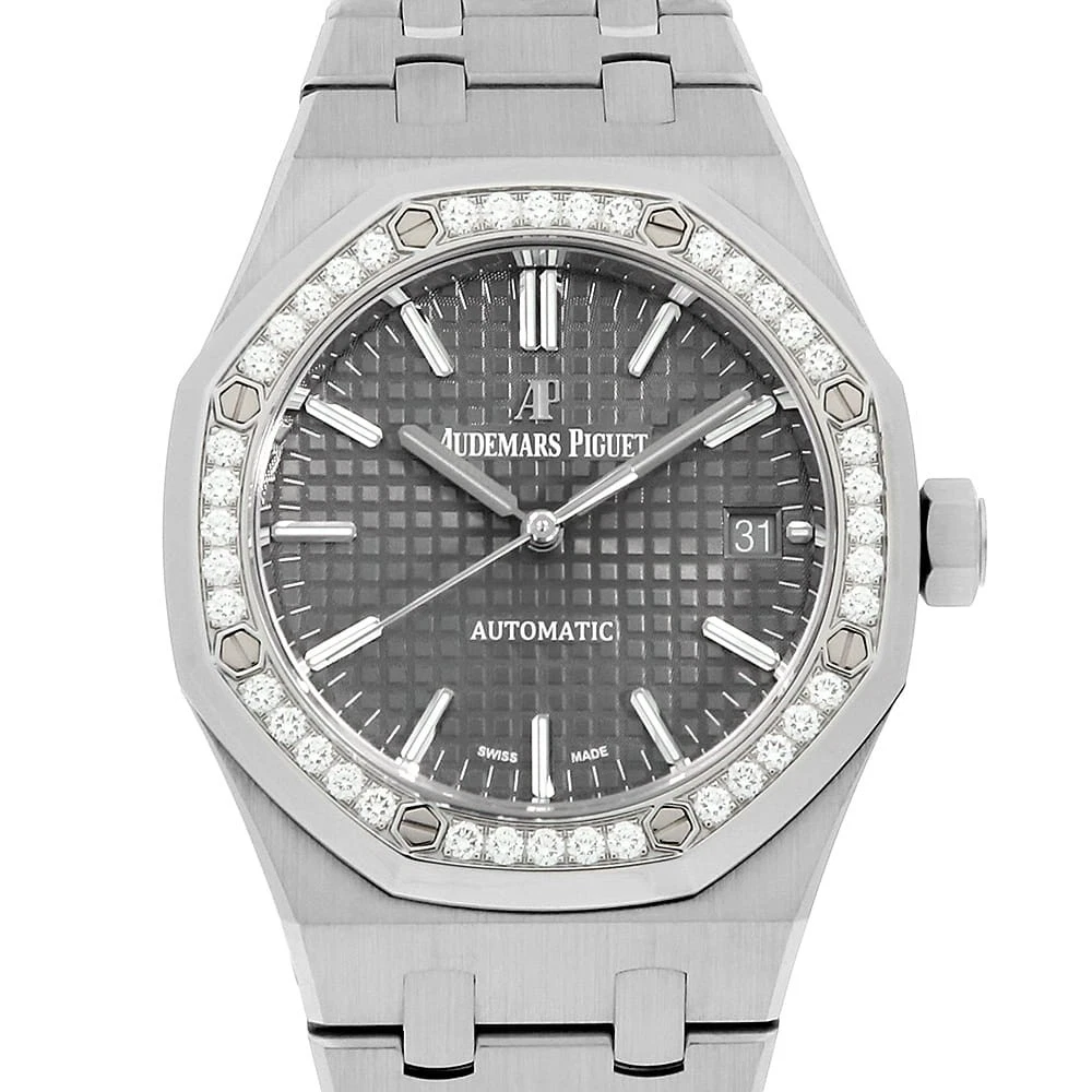 Audemars Piguet — AUDEMARS PIGUET Royal Oak Automatic Diamond Bezel 15451ST.ZZ.1256ST.02 secon...
