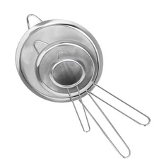 3PCS Fine Mesh Strainer Kitchen Stainless Steel Colander BIG SIZE Sieve Strainer