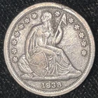 1838 Seated Liberty Dime Better Grade Tough Date