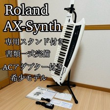 Roland AX-Synth 49-Key Keytar Synthesizer White w/ Original Stand from Japan