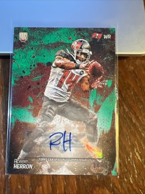 Robert Herron 2014 Topps Fire Rookie Green Auto #160 /75 Buccaneers