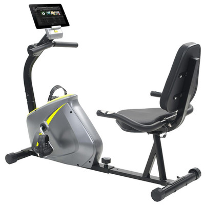 Sitz-Ergometer Heimtrainer Magnetisch 8 Stufen Pulsmessung Tablet Halter Grau