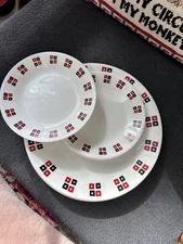 Vintage Mid Century Modern Corelle UPTOWN Vitrelle Plates Set of 8 