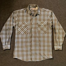 Big Mac Authentic Workwear Men’s Plaid Shirt Long Sleeve Size 15-15.5 Vtg USA
