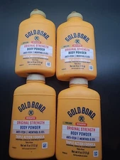 4 X Gold Bond Medicated Original Strength Body Powder 4 Oz Each Talc-Free