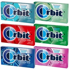 Orbit Variety 6 Pack, Sugar , 14 Piece Per Pack (Pack of 6) Chewing , Bulk Pa...