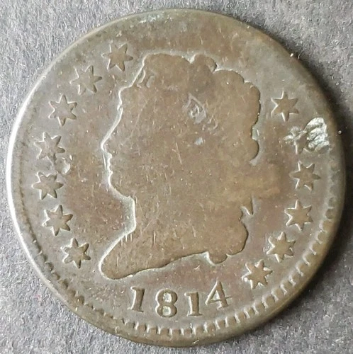 Photo of a 1814-P Large Cent from an eBay listing that sold on Jul 20, 2026