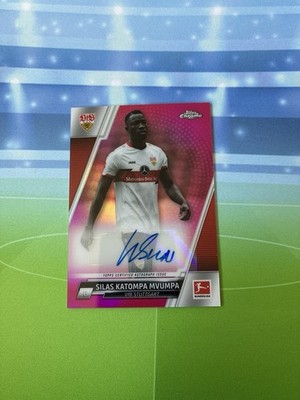 2021-22 Topps Chrome Bundesliga Auto Silas Katompa Mvumpa Magenta /150 Stuttgart