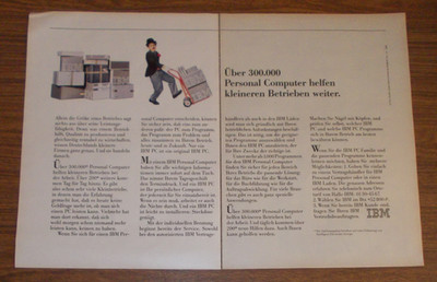 Seltene Werbung IBM PC - 300.000 Computer helfen weiter - Charlie Chaplin 1986