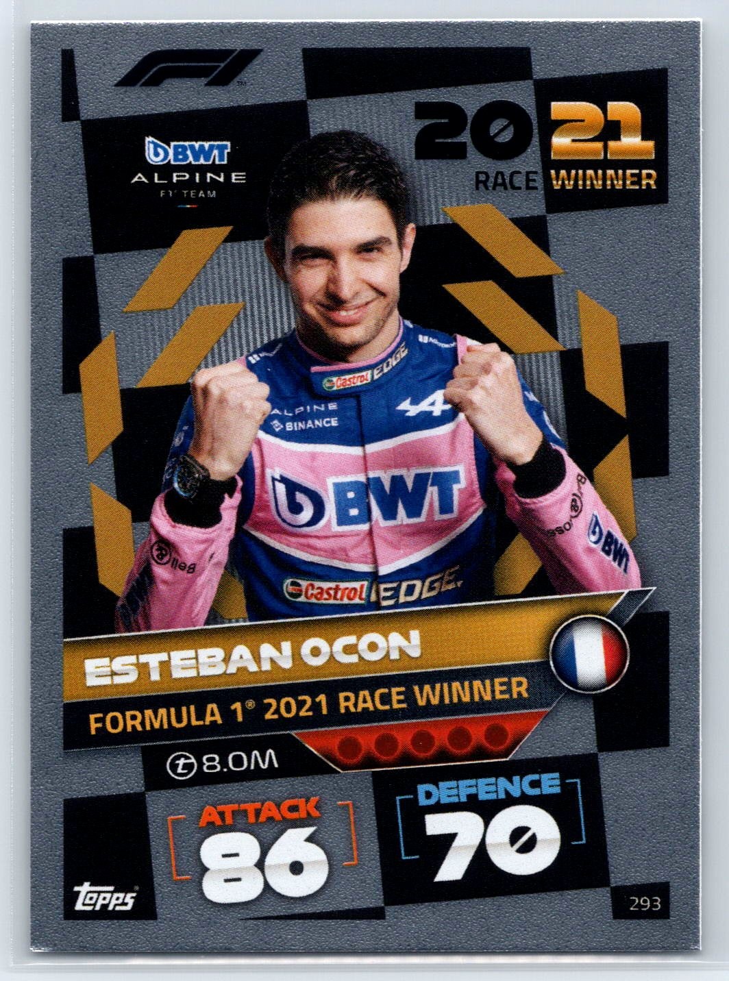 2022 Topps Turbo Attax F1 Esteban Ocon BWT Alpine F1 Team #293