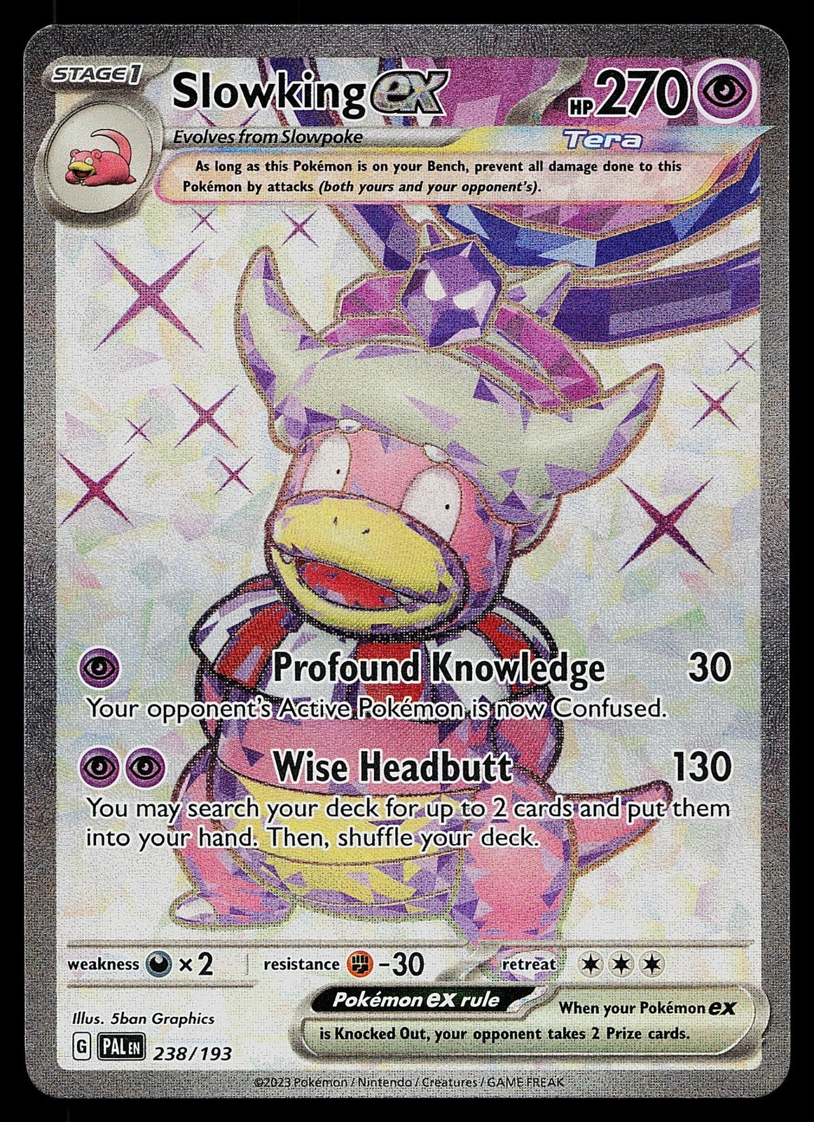 Pokemon Card - Slowking ex Paldea Evolved 238/193 Ultra Rare 2023