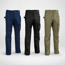 Arbeitshose Hose Slim Fit Atmungsaktiv 100% Baumwolle Arbeitskleidung Bundhose