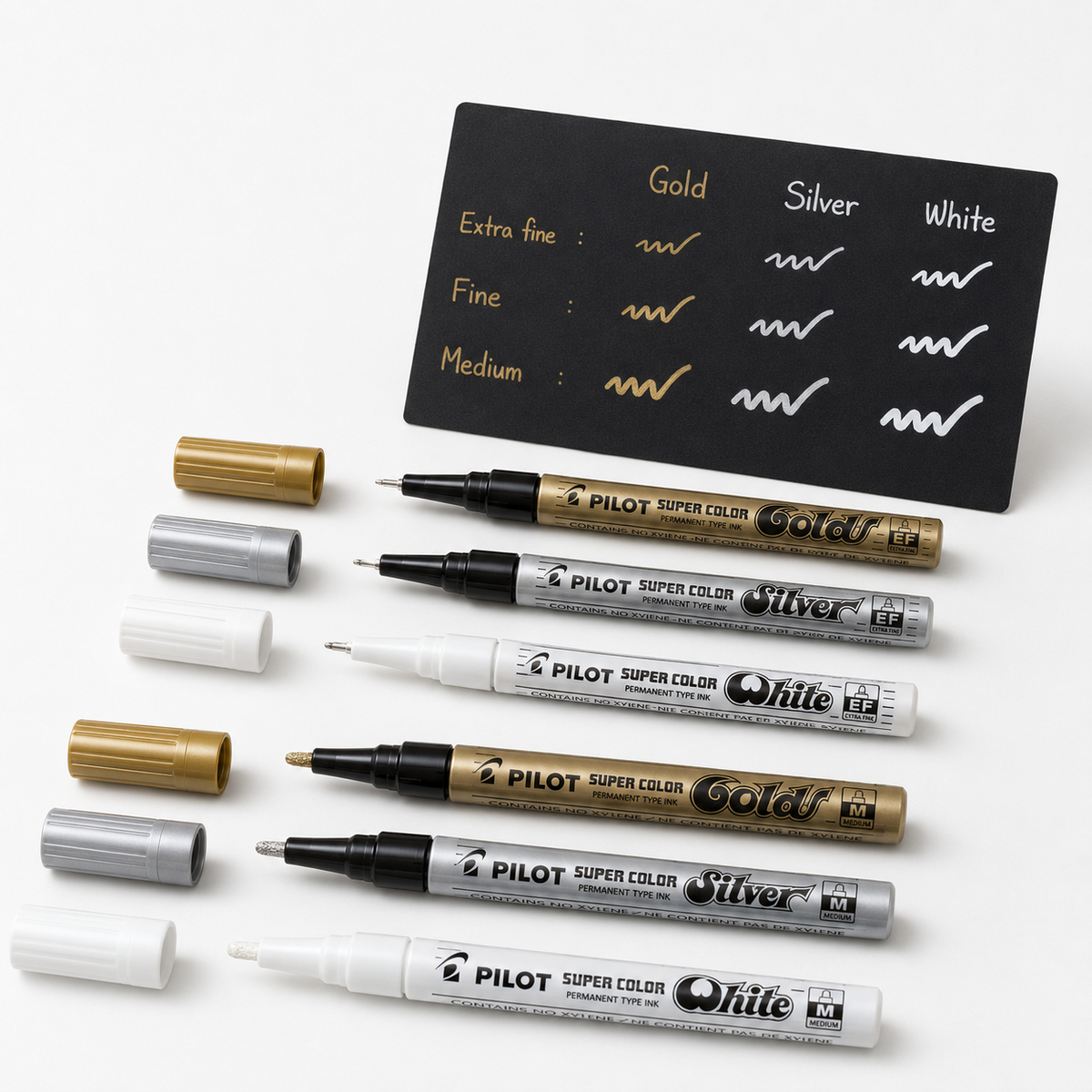 Pilot 420101250l Supercolour Extra Fine Paint Marker - White for