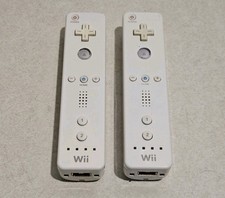 Lot of 2 Genuine Nintendo Wii Remote Controllers RVL-003 White - TESTED WORKING