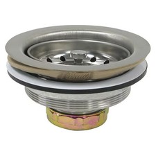 Perfect Putty SinkStrainer, D1-1/2", Zinc, Plastic, Chrome 59-3110 Perfect Putty