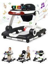 Music Lights Baby Walker 6 in 1 Activity Bouncer Black