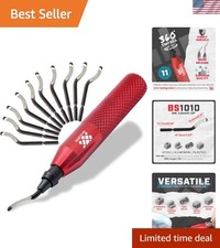 Deburring Tool with 11 HSS M2 Blades - Heavy-Duty, Multi-Material, Ergonomic