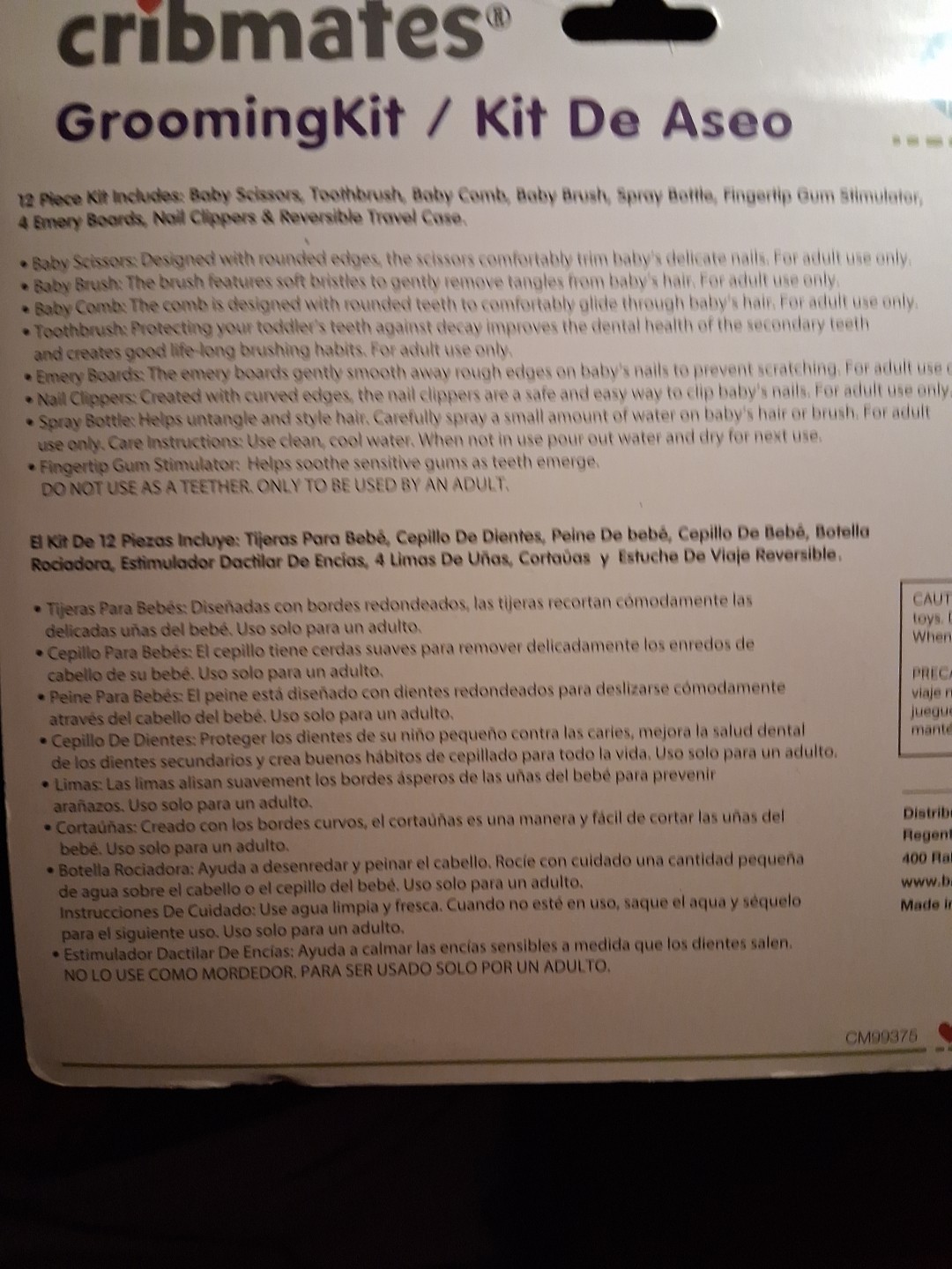 Cribmates Improved Grooming Kit - 12 Pieces