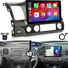 For Honda Civic 2006-2011 CarPlay Android 15 Car Stereo Radio GPS WiFi w/ Camera