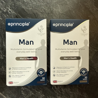 2 X Principle Man 30 Multivitamin & Mineral Food Supplement Tablets (60 Tables) | UK - View #11