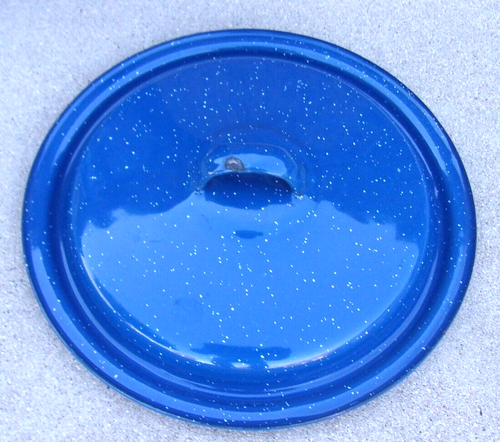 Vtg Enamel Ware Blue White Speckled Pail Wire Handled With Lid 1Gal VGUC - Picture 4 of 6