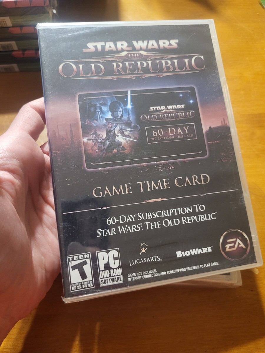 PC Star Wars The Old Republic 60 Day GAME TIME CARD NEW
