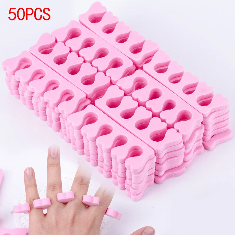 50pcs Nail Art Toes Separators Fingers Soft Sponge Manicure Pedicure Gel UV Tool - Image 2 of 4
