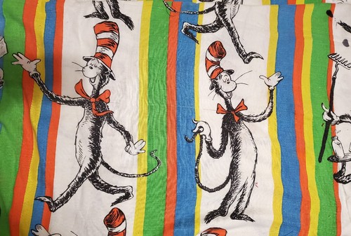 Cat in The Hat Tablecloth~ 68" W x 100"L 1970's Sears - Dr. Seuss, AS~IS! - Picture 7 of 7