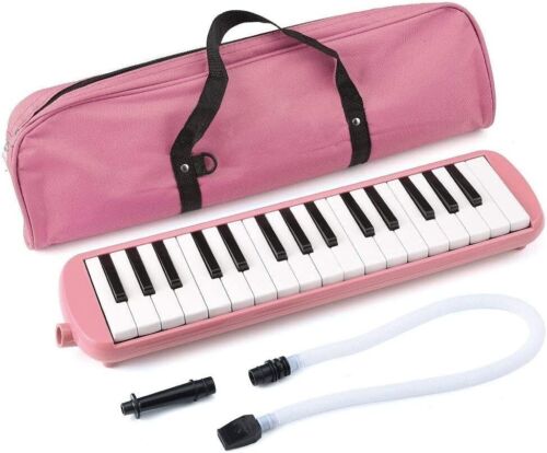 Air Piano Keyboard 32 Key Melodica Instrument with Mouthpiece pink Plastic - Afbeelding 1 van 5