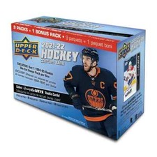 Upper Deck 2021-22 NHL Hockey Series One 9 Packs + 1 Bonus Pack Mega Box