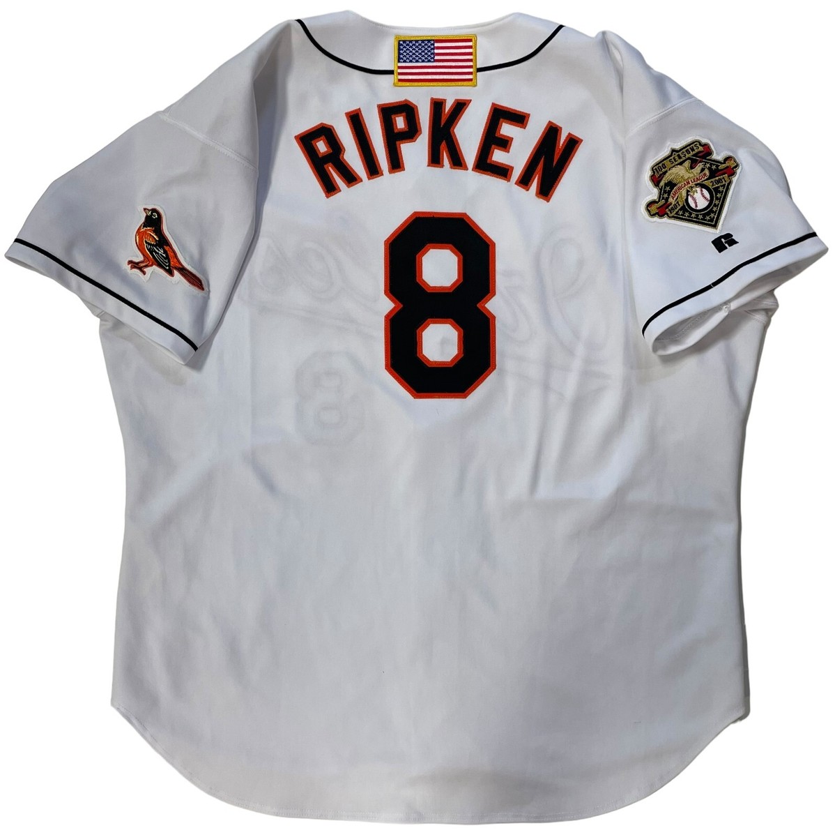 Cal Ripken Jersey Number CAL RIPKEN 2001 ORIOLES AUTHENTIC RUSSELL