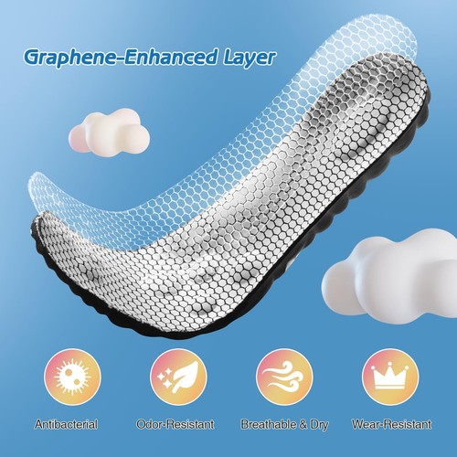 4D Cloud Soles for Men - Memory Foam Cushioning Steppers Insoles with Graphene - Picture 6 of 7