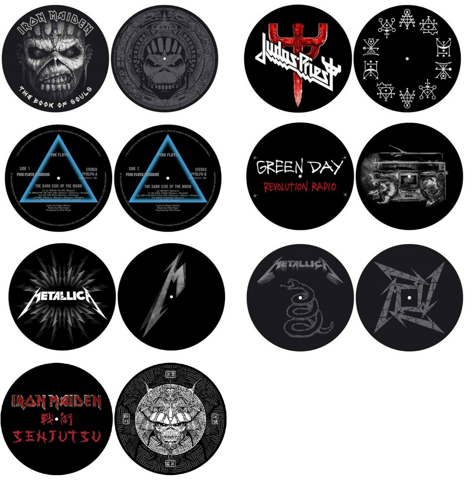 OFFICIAL VINYL SLIPMAT IRON MAIDEN judas priest PINK FLOYD green day