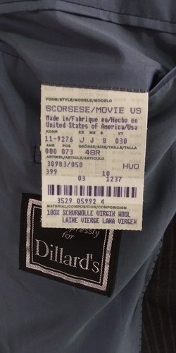 Hugo Boss Scorsese Movie Two Piece Gray Virgin Wool Stripe Suit 48R Pants 42X30 - Picture 12 of 17