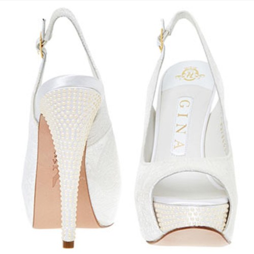 Cream Pearl Ornate Slingback 