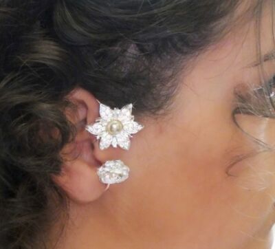 JoliKo Ohrringe Ear cuff Ohrschmuck Elfen Schmuck Blümchen Blumen Flower RECHTS