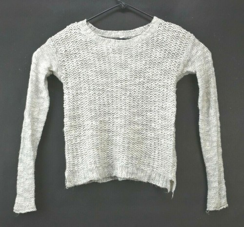 Aeropostale Para Mujer XS Pullover Suéter Tejido Suelto Manga Larga Blanco  Gris | eBay