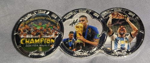 Pele Silver Coin 3 World Cup Wins Signed Messi Mbappe 2023 PSG Inter Miami MLS U - Picture 11 of 24