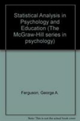 Statistical Analysis in Psychology and Education Hardcover