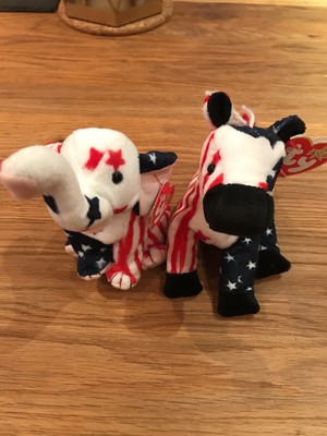 ty beanie baby lefty and righty 2000