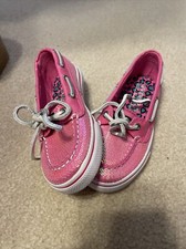 Sperry Top Sider Girls Hot Pink Sequins shoes Slip On Boat Deck Loafers Size 10
