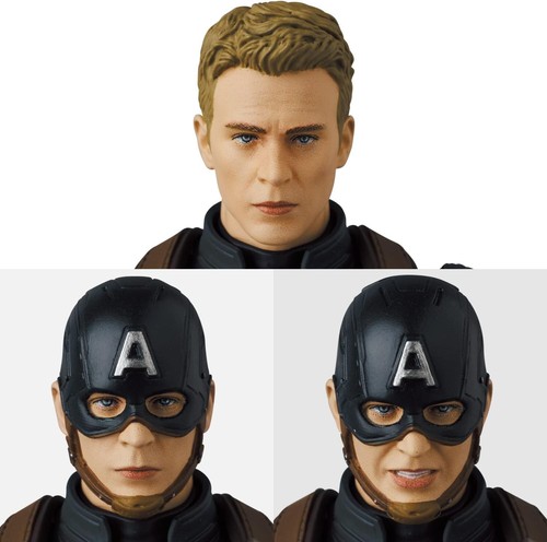 MEDICOM TOY MAFEX No.202 MARVEL CAPTAIN AMERICA (Stealth Suit) w/ Tracking NEW - Picture 6 of 9