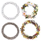 Whimsical Christmas Wicker Vine Garland Hanging Wreath Charming Rattan Ring