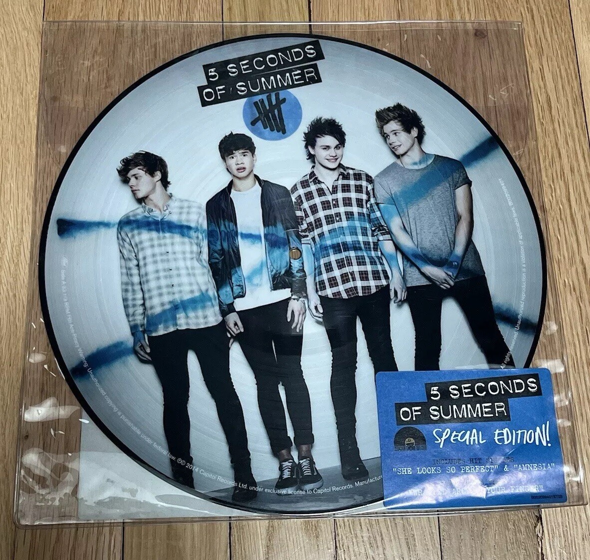 5 Seconds Of Summer - Self-Titled - PICTURE DISC 2014 Rare 5SOS Vinyl RSD