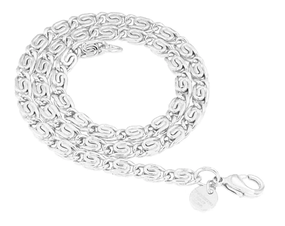 Collana lumachina placcata argento girocollo catenina catena collanina donna  - Immagine 3 di 4