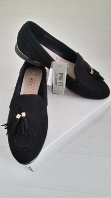 womens black suede tassel loafers