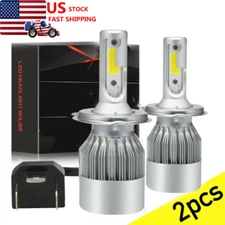2-SIDE H4 9003 LED Headlight Bulbs Conversion Kit High Low Beam 6500K White 2x