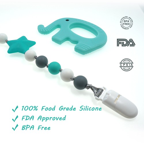 Baby Teething Toy with Dummy Clip Soother Chain Binky Teether Shower Gift ZT - Picture 43 of 47
