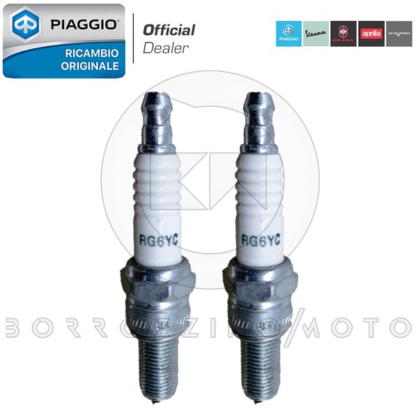 Paar Kerzen ZüNdung RG6YC Originale Piaggio Liberty Sport 125 2006 M38104-image
